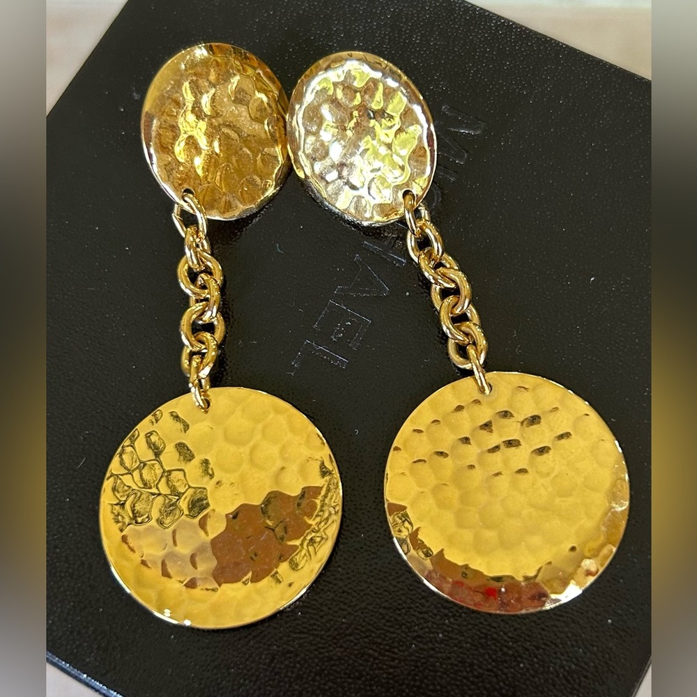 Gold tone chandelier pierced earrings